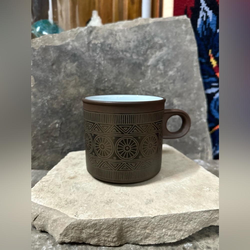 Dark Chocolate Brown Vintage English Mug